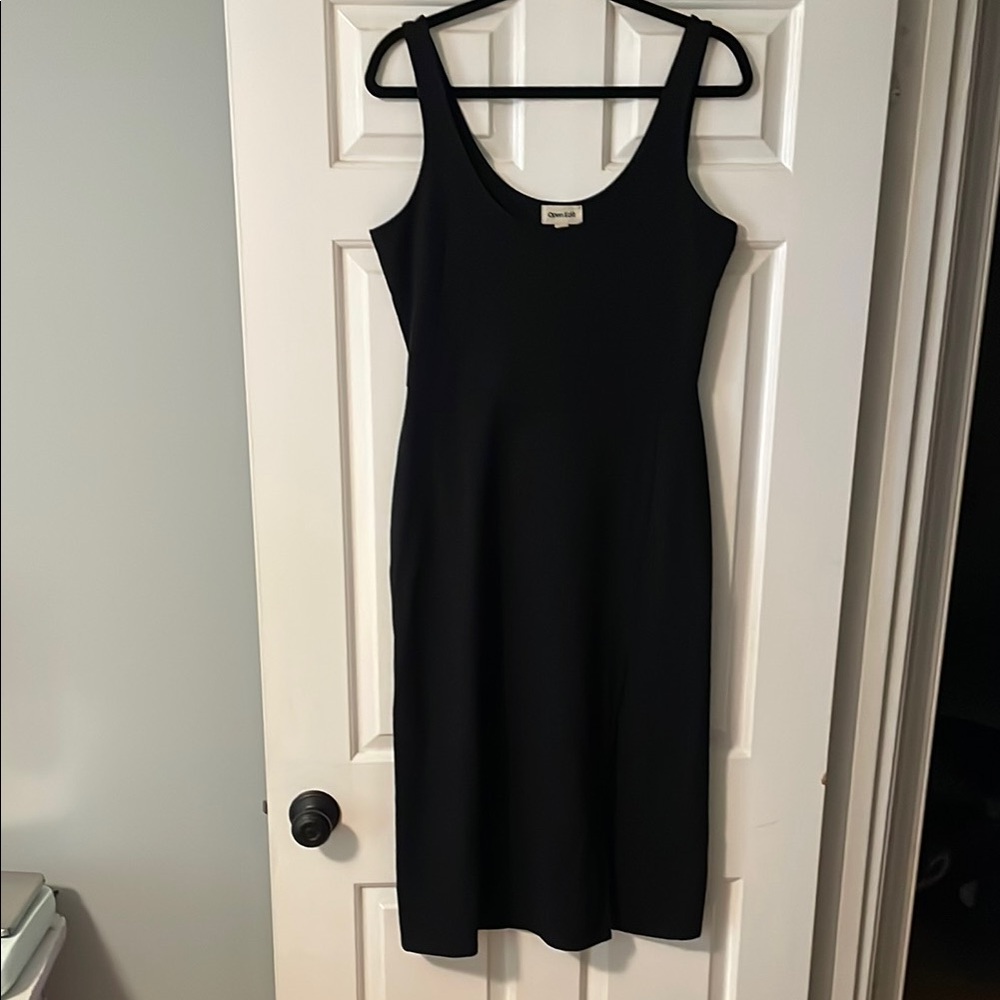 Open Edit Black Midi Tank Dress